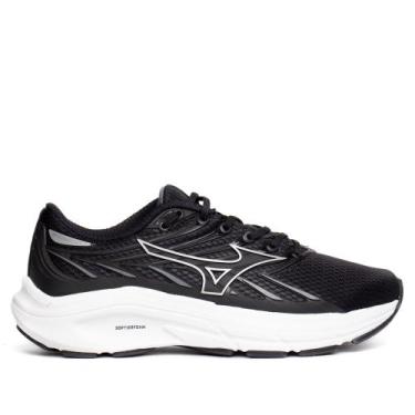 Imagem de Tênis Masculino Mizuno Jet 8 Esportivo Preto/Prata, Preto, Prata, 41