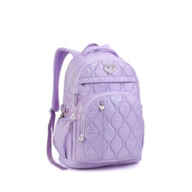 Imagem de Mochila Feminina Juvenil Costas Para Notebook Matelassê - Seanite, Rox