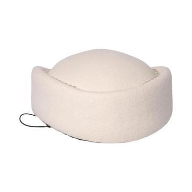 Imagem de Boina Feminina Vintage De Feltro De Lã Com Pérolas, Estilo Fascinator,