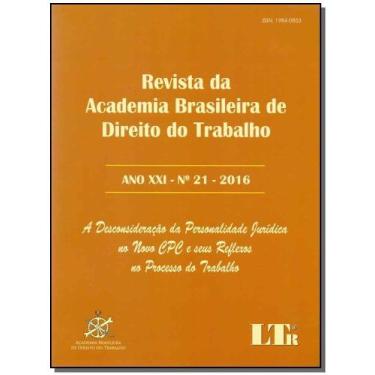 Imagem de Revista Academia Brasileira De Direito Trabalho - Ano Xxi - N.21-16 - 