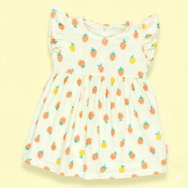Imagem de Vestido para Bebê de Verão Estampado Confortável e Leve Tamanho:0-3mCo