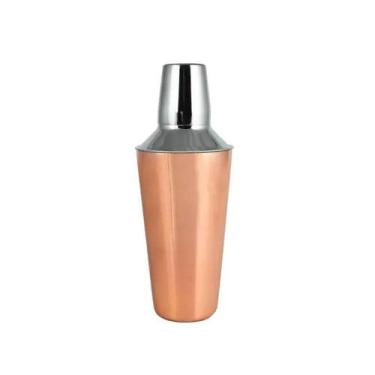 Imagem de Coqueteleira Rose Bronze Aço Inox Tampa Filtro Dosador 750ml - MIMO