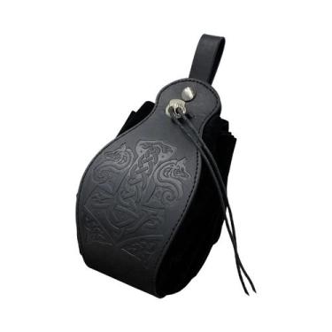 Imagem de Bolsa De Couro Vintage Para Adultos Com Cordão, Acessório De Fantasia 