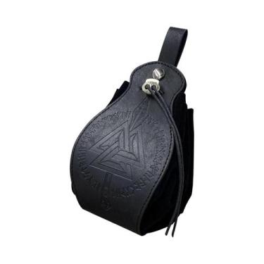 Imagem de Bolsa De Couro Vintage Para Adultos Com Cordão, Acessório De Fantasia 