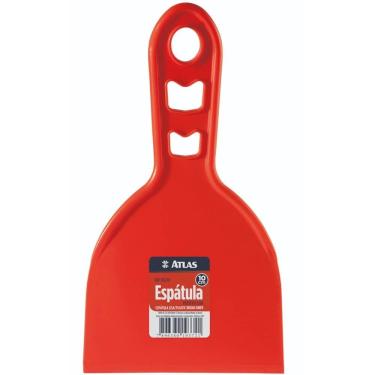 Imagem de Espátula Plástica Lisa com Cabo 100mm 150-10 para Aplicação e Acabamento de Texturas Decorativas Pincéis Atlas