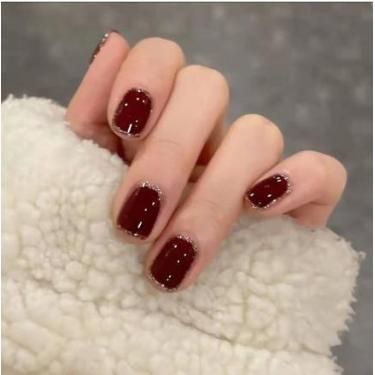 Imagem de Kit 24 Unhas Postiças Realistas 3D de Alto Padrão Natural Luxo Acessór