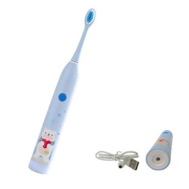 Imagem de Escova Dental Eletrica Infantil Recarregavel 6 Velocidades Higiene Buc