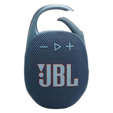 Imagem de Caixa de Som Bluetooth JBL Clip 5 Azul Portátil IP67 com Mosquetão Integrado e Até 12 Horas de Bateria