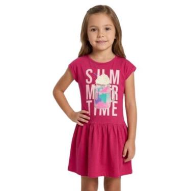 Imagem de Vestido Infantil Menina Summer Time com Babado GKS, 12, Pink