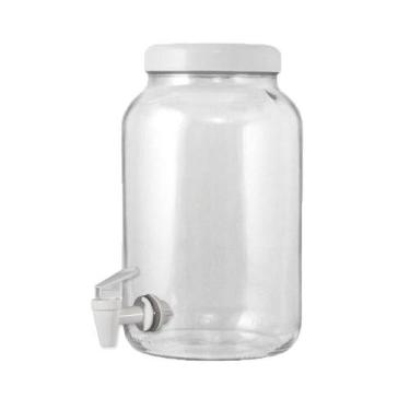 Imagem de Suqueira Barrica Vidro Multiuso 3,2L Tampa Color Branco - Pontual Util