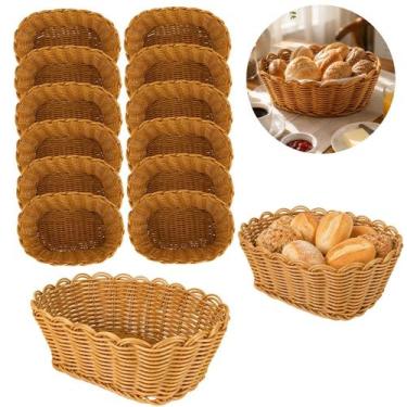 Imagem de 12 Cestas Para Pão Oval Organizador de Mesa 21cm - Chinatown