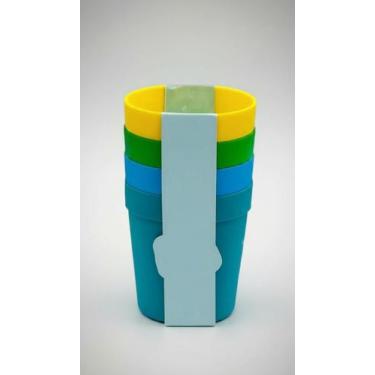 Imagem de Kit 4 Copos Infantis 200ml Plástico Atóxico - Congratulations Store