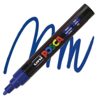 Imagem de Caneta Posca Marcador Uni-ball Pc-5m Azul 33 - Uni Ball