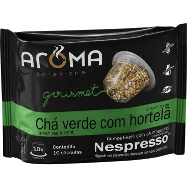 Imagem de Cápsulas de Chá Verde Com Hortelã Aroma Selezione Compatível Nespresso - 10 Unidades