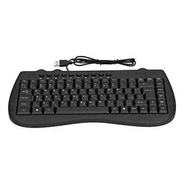 Imagem de Teclado USB, Portátil Pequeno Basta Usar Geral Teclado de PC aplicável para laptop para computadores de mesa(árabe)