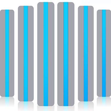 Imagem de Pacote com 18 tiras de guia de leitura, sobreposição colorida, marcadores de livro, tiras de leitura ajudam com dislexia para suprimentos de cristal para crianças e professores, Azul