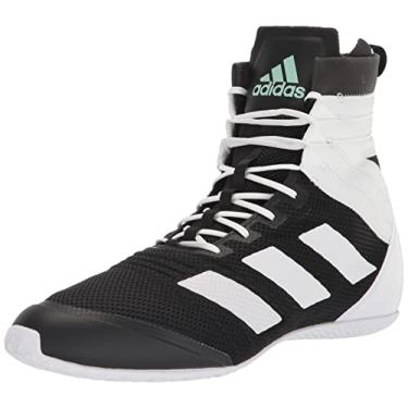 Imagem de adidas Sapatos de boxe unissex para adultos Speedex 18, Núcleo preto/branco/branco, 4.5