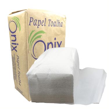 Imagem de Papel Toalha Interfolha 20x20cm 1000 Folhas 100% Celulose Virgem Interfolhado Banheiro