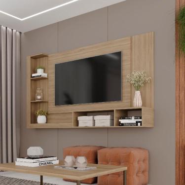 Imagem de Painel de Parede Ganges para TV até 60` com Nicho e Prateleira Madeirado Carraro