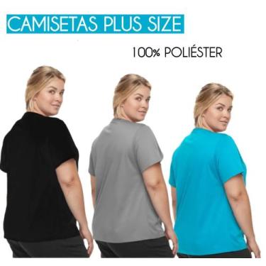 Imagem de Blusa Plus Size Roupa Mulher Academia Poliéster Premium Fit - Wild