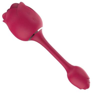 Imagem de Estimulador de Clitoris Com Sugador e Vibrador Rosa Immortal Flowers 3