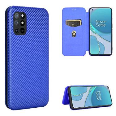 Imagem de For OnePlus 8T Carbon Fiber Texture Horizontal Flip TPU + PC + PU Leather Case with Card Slot