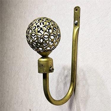 Imagem de BLYWO Gancho de metal montado na parede para casaco de chapéu suporte suspenso casa cozinha banheiro ferro cabide decorativo (cor: B)