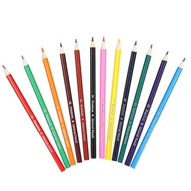 Imagem de Zerodis Pacote com 12 lápis de cor, lápis de madeira de cores vibrantes, materiais de arte para desenho, esboço, sombreamento e coloração (carro de corrida (ucraniano))