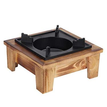 Imagem de Prateleira de madeira para churrasco, churrasco, fogão a álcool, forno a álcool, forno, utensílio de cozinha para piquenique ao ar livre