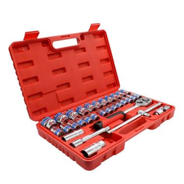 Imagem de Jogo Chave Soquete 32 Peças 8 a 32mm Cromo Vanádio