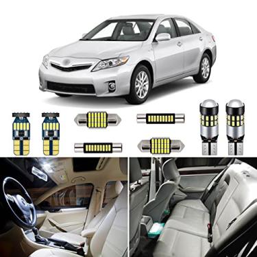 Imagem de Autogine Kit de 13 peças de luzes interiores LED brancas para Toyota Camry 2007 2008 2009 2010 2011 Super Brilhante 6000K Pacote de lâmpadas LED + Ferramenta de instalação