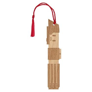 Imagem de Juniper and Ivy Designs Marcador de livro Star Wars Darth Vader Prequel - Gravado a laser - Feito nos EUA - Marcador de livro de madeira com borla vermelha