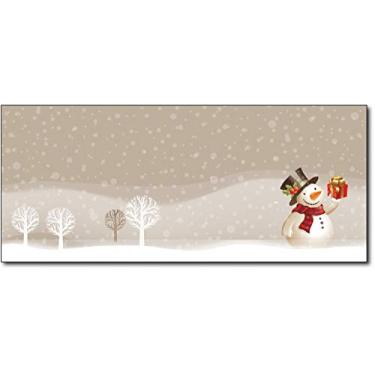 Imagem de Envelopes decorativos de inverno para presente de boneco de neve - tamanho número 10 carta comercial - 80 envelopes de Natal