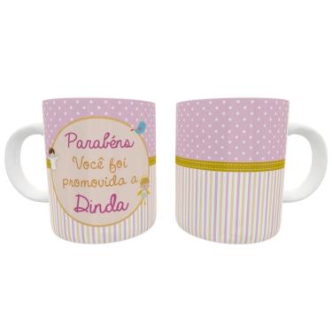 Imagem de Caneca Personalizada Batizado promovido dindo / dinda padrinho / madrinha convite (3 opções disponíveis) de Porcelana