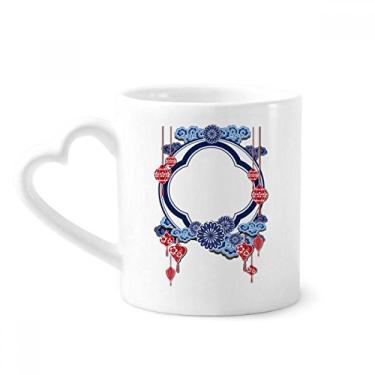 Imagem de Cultura Chinesa Flor Azul Caneca Apaixonada Café Cerâmica Copos Copo Coração Vidro