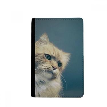 Imagem de Porta-passaporte para fotografia de gato azul animal capa carteira burse bolsa para cartão, Multicolorido.