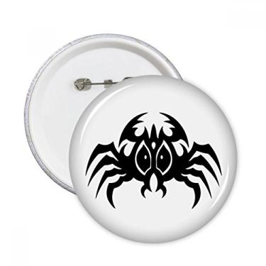 Imagem de Ilustração de insetos com estampa de aranha preta, pinos redondos, emblema, acessórios, decoração 5 peças