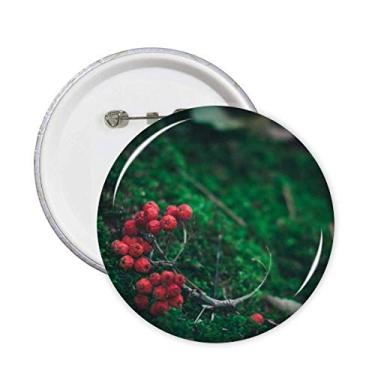 Imagem de Broche de cenário de natureza silvicultura de frutas vermelhas e frutas vermelhas, emblema, acessório, decoração, 5 peças