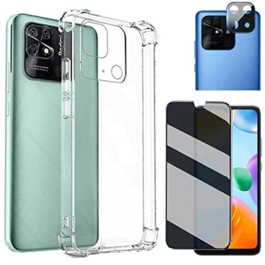Imagem de Capa Capinha Anti impacto Para Redmi 10C + Película Privacidade + Película De Câmera (Tela 6.71) - Phone Palace