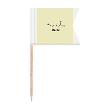 Imagem de Estrutura calma emocional, presente Art Deco, bandeiras de palito de dente, marcação de etiquetagem para festa, bolo, comida, placa de queijo