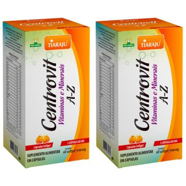 Imagem de Kit 2 Centrovit A-Z Vitaminas e Minerais 60 Cápsulas Tiaraju 