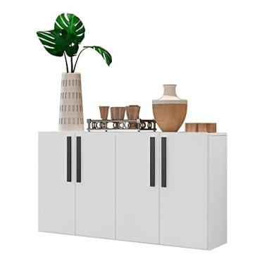 Imagem de Aparador Buffet 4 portas Viena Multimóveis Branco/preto