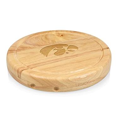 Imagem de PICNIC TIME NCAA Iowa Hawkeyes Circo Conjunto de Tábua de Queijo e Faca - Conjunto de Tábua de Charcutaria - Tábua de Corte de Madeira