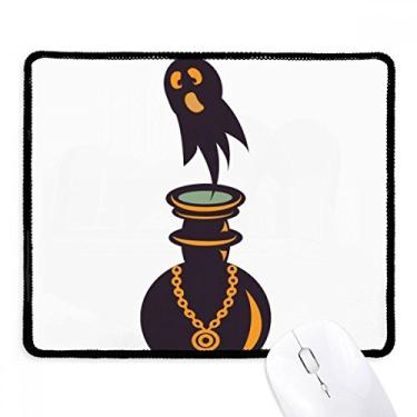 Imagem de Mousepad de Halloween assustador Ghosts Hallowmas borda costurada tapete de borracha para jogos
