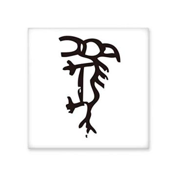 Imagem de Bones Inscritions Azulejo de cerâmica de cavalo do zodíaco chinês brilhante decalque de pedra adornada tijolo vitrificado