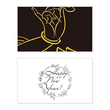 Imagem de Culture Customs Hand Lotus Simple Pattern New Year Festival Greeting Card Bless Message Gift