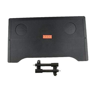 Imagem de Bonarty Bandeja de mesa para cadeira de rodas com suporte de copo duplo, design de ranhura para comer, ler e descansar, 52 x 30 cm/20,5 x 11,8 polegadas