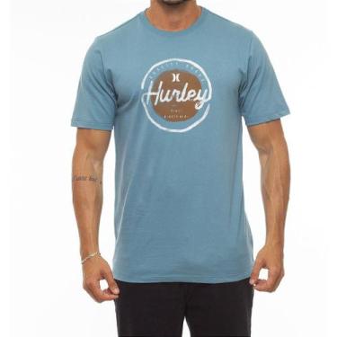 Imagem de Camiseta Hurley Liquid Wt23 Masculina Azul