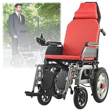 Imagem de Cadeira De Rodas Elétrica Dobrável Leve E Totalmente Automática, Cadeira De Rodas Elétrica Para Idosos, Duração Da Bateria 21-34 Km, Encosto Ajustável Em 160 °,A-20Ah