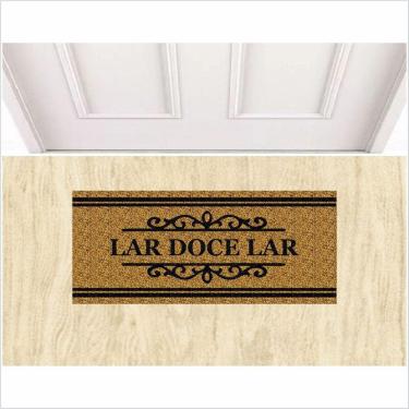 Imagem de Tapete Capacho Lar Doce Lar Fundo Ouro